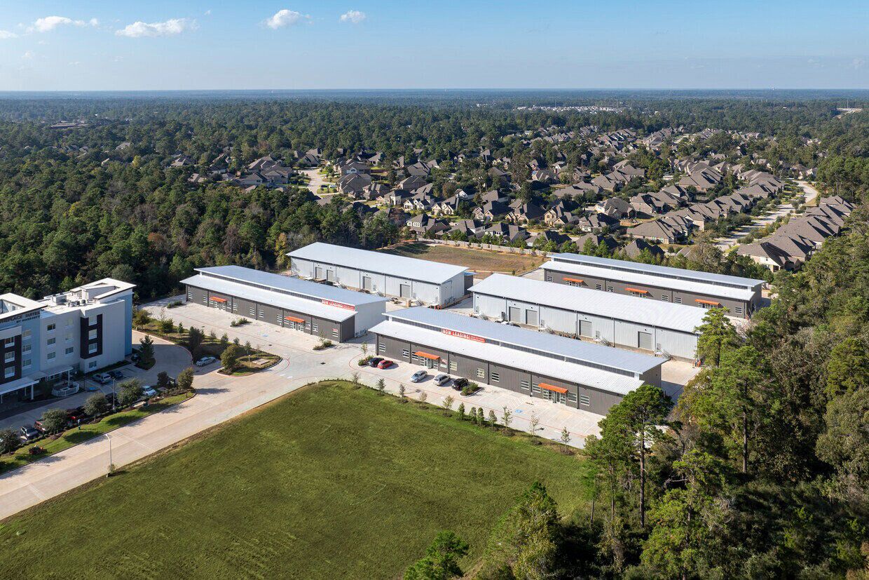Aerial view of WorkHub Conroe I-45 business park