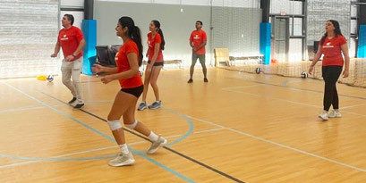 Players on court